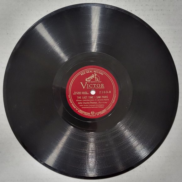 Bluebird of Happiness / The Last Time I Saw Paris - VICTOR 2160A/B - 10" 78 RPM - Picture 1 of 4